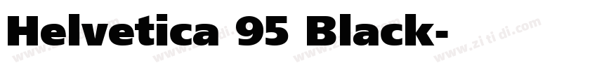 Helvetica 95 Black字体转换